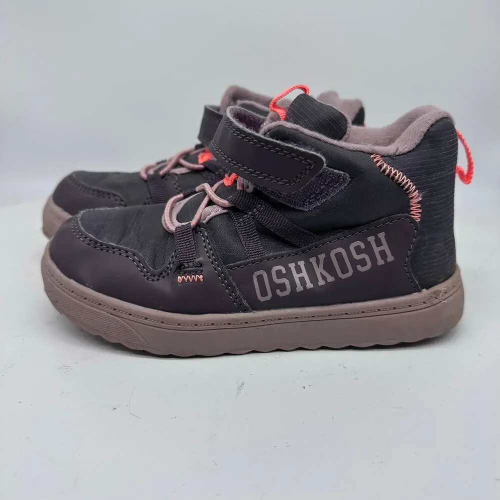 OshKosh B'gosh Camino Purple High Top Velcro Winter Snow Boot Girls Size 11